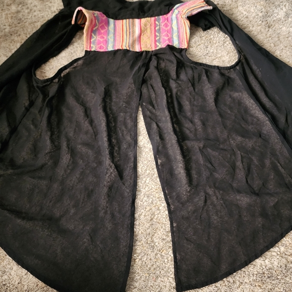 Fun and Flirt size Medium Black Sheer button Open Back Tank Top - Picture 3 of 5